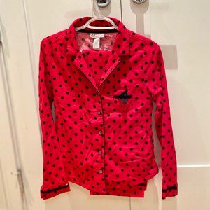 La Senza Flannel Pajamas (red w/ black polka dots)